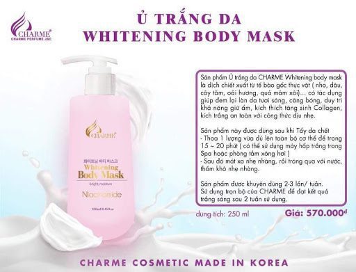 Ủ Trắng Charme Whitening Body Mask 2022