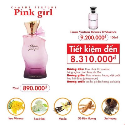 Nước Hoa Charme Pink Girl 75Ml 10 Nước Hoa Charme Pink Girl 75Ml 2022