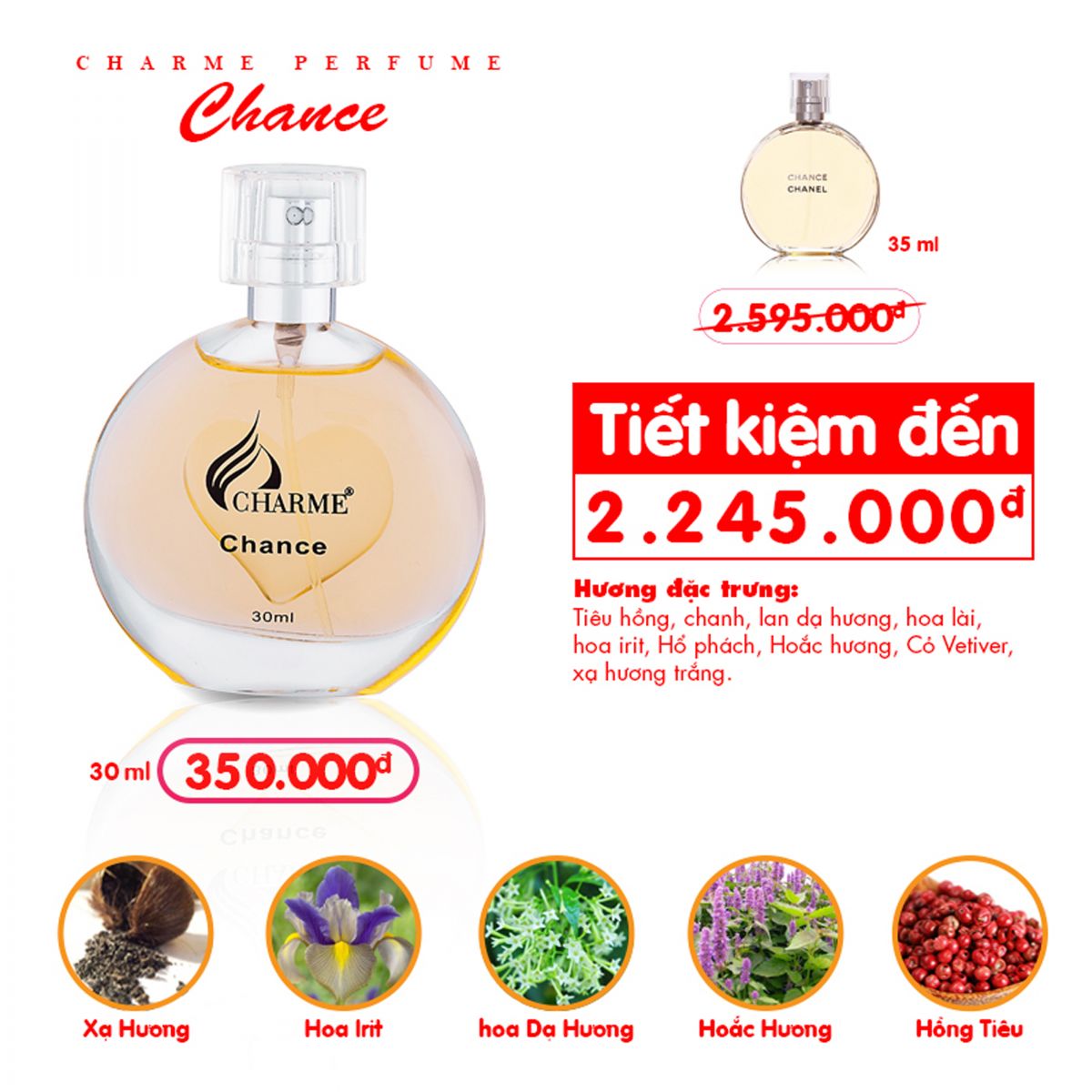 Charme Chance 30ml 2024 • Nước Hoa Charme Chính Hãng | Miễn Phí Vận Chuyển  Toàn Quốc