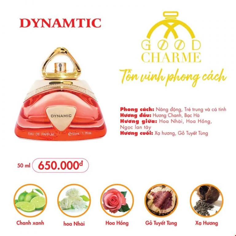 Bộ Sưu Tập Nước Hoa Charme Tông Màu Đỏ 20 Nước Hoa Charme Dynamic 50Ml