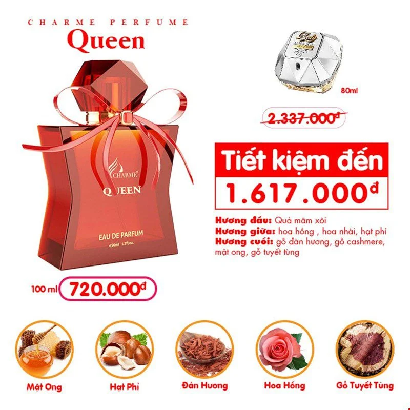 Nước Hoa Charme Queen 100Ml 18 Nước Hoa Charme Queen 100Ml