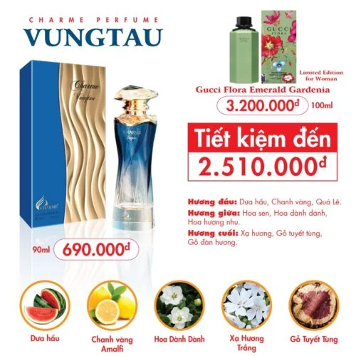Nước Hoa Charme Vũng Tàu 90Ml