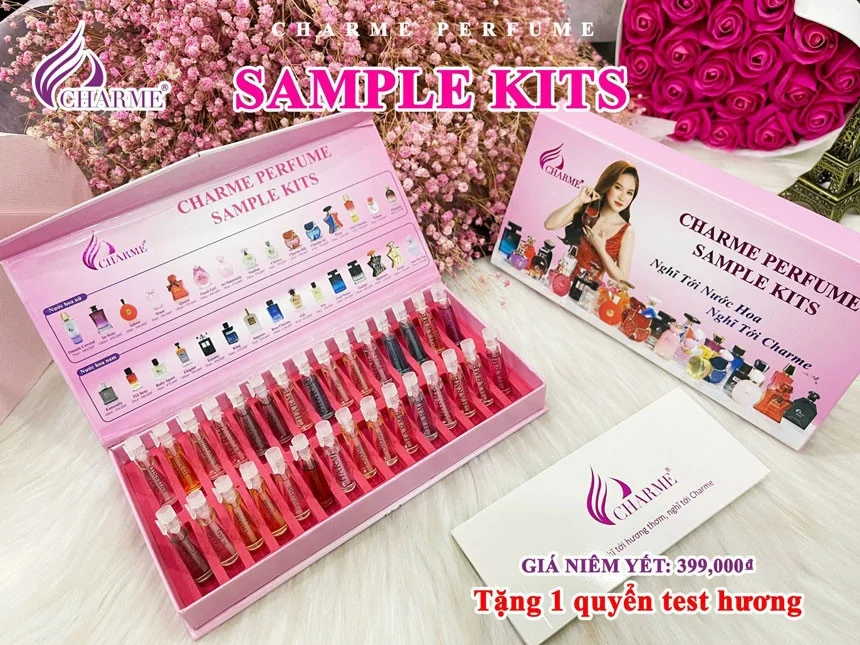 Bộ Mẫu Thử Test Nước Hoa Charme Perfume 30 Mùi 14 Bộ Mẫu Thử Test Nước Hoa Charme Perfume 30 Mùi