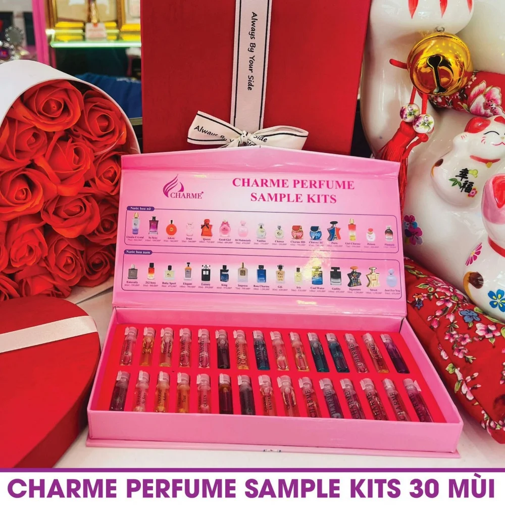 Bộ Mẫu Thử Test Nước Hoa Charme Perfume 30 Mùi 15 Bộ Mẫu Thử Test Nước Hoa Charme Perfume 30 Mùi