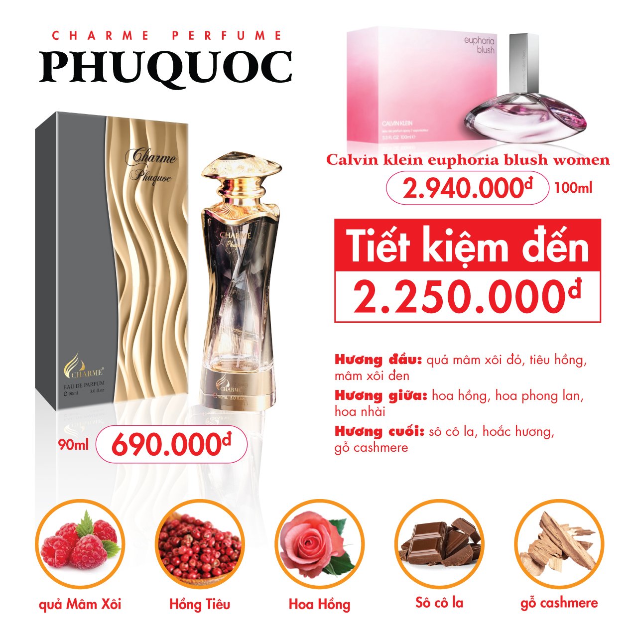 Nước Hoa Charme Phú Quốc 90ml